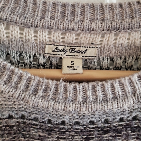 LUCKY BRAND MultiColor Crew Neck Knit Sweater Size S - Picture 4 of 6